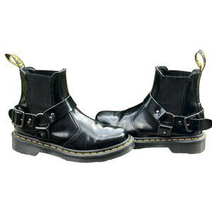 Dr. Martens Wincox Harness Chelsea Lug Boots Black Leather Womens US 6 Moto